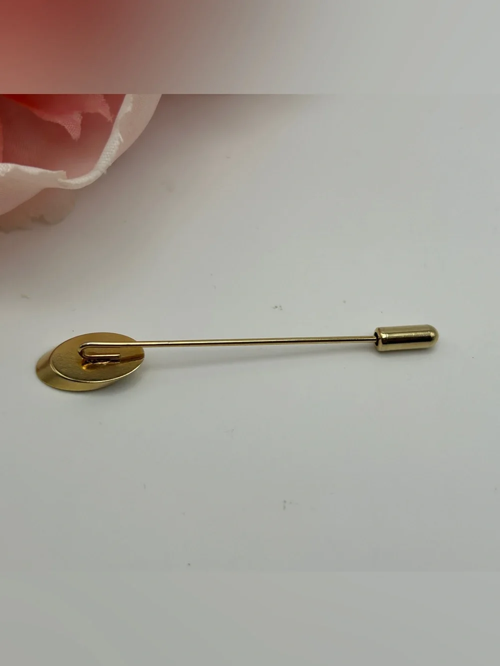 Gold Tone Initial N Monogram Stick Lapel Scarf Pin